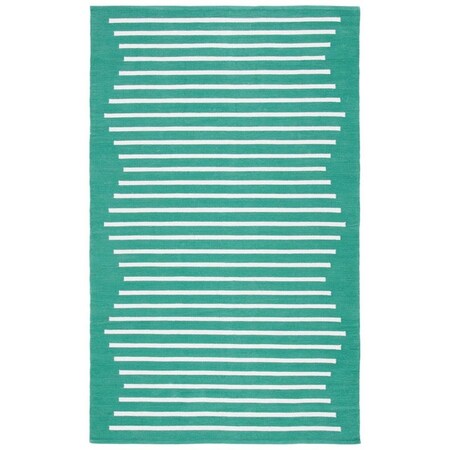 Safavieh 4 x 6 ft. Montauk Hand Woven Rectangle Area Rug Dark Green & Ivory MTK313Y-4